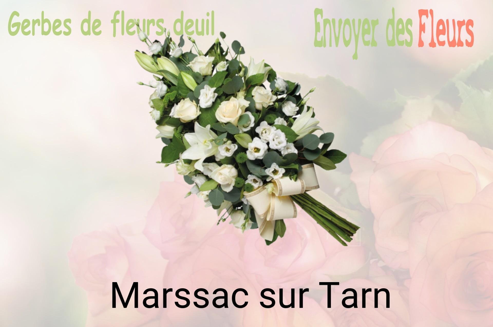Gerbe de fleurs de deuil livrée à Marssac-sur-Tarn